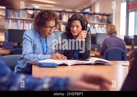 Schulung, Kollegen, Lehrer, Kollege, Schulmoderator, Lehrer Stockfoto