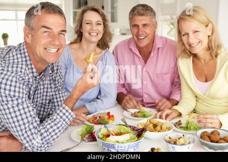 Essen, Freunde, Einladung, essen, Freund, Einladungen Stockfoto