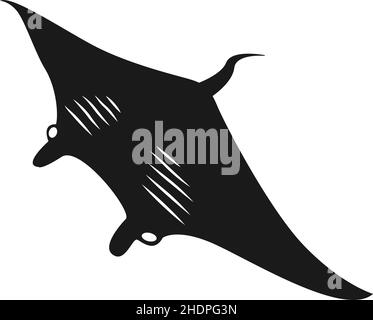 Manta-ray-Symbol Design Vorlage Vektor isoliert Stock Vektor