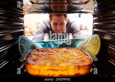 Mahlzeit, Auflauf, Lasagne, Mahlzeiten, Aufläufe, Lasagnen Stockfoto