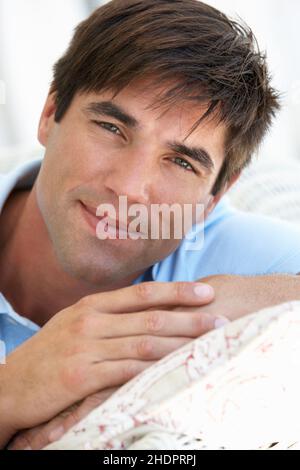 Mann, skeptisch, Mann, Männer, Skeptiker Stockfoto