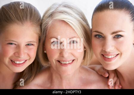 Glücklich, Generation, glücklich, Generationen Stockfoto