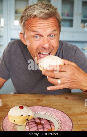 Mann, Zucker, Süßigkeiten, Gebäck, Kerl, Männer, Zucker, Gebäck Stockfoto