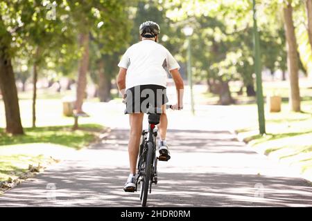 Aktive Senioren, Radfahren, Senioren, fit, alt, Senioren, Senioren Stockfoto