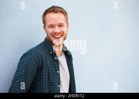 Junger Mann, glücklich, Kerl, Mann, Männer, Jung, passiert Stockfoto