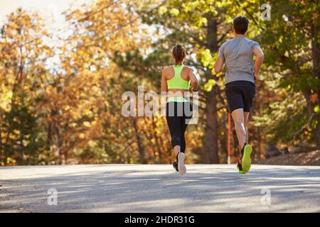 Sportler, Laufen, Läufer, Sportler, Sportler, Sportler, Joggen, Laufen, Joggen, Läufer Stockfoto