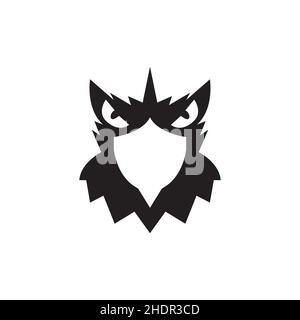 Gesichtsfokus schwarz Adler Logo Design Vektor Grafik Symbol Illustration kreative Idee Stock Vektor