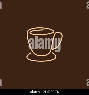 Kontinuierliche Linie Schokolade Tasse Logo Design Vektor Grafik Symbol Illustration kreative Idee Stock Vektor