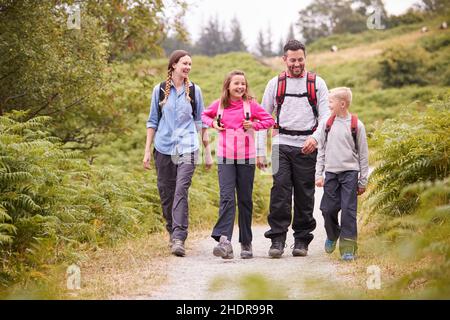 Wandern, Familie, Familienausflug, Familien Stockfoto