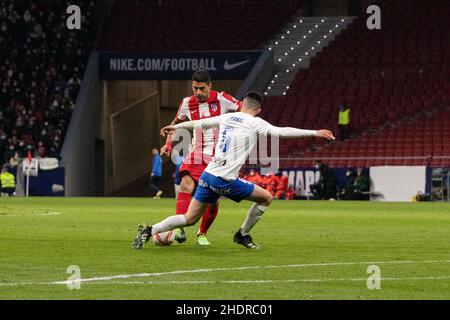 Madrid, Spanien. 06th Januar 2022. Luis Suarez während der Copa del Rey-Runde des 16-Matches zwischen CF Rayo Majadahonda und dem Club Atletico de Madrid am 6. Januar 2022 im Wanda Metropolitano Stadium in Madrid, Spanien Quelle: Pacific Press Media Production Corp./Alamy Live News Stockfoto