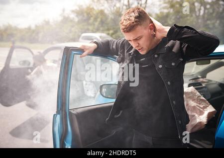 Fahrer, Auffahrunfall, fahren, Fahrer, fahren, Auffahrunfälle Stockfoto