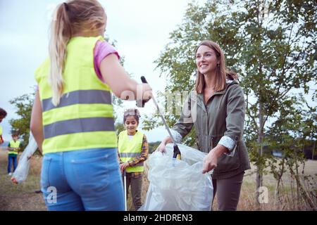 Umweltschutz, Sammeln, Müll, Umweltschutz, Umweltschutz, Garbages Stockfoto