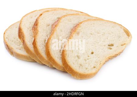 Brotscheibe, Weißbrot, Brotscheibe, Weißbrot Stockfoto