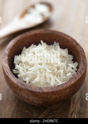 Reis, Basmati, Reiskorn, Ries, Basmatis, Reiskörner Stockfoto