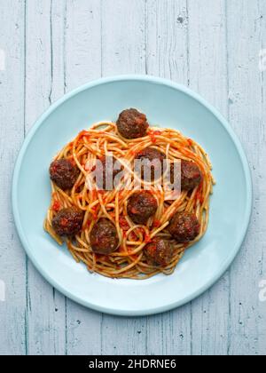 Spaghetti, italienische Küche, Mittagessen, Spaghettis, Involtini, italienische Küche, italienische Küche, Mittagessen Stockfoto