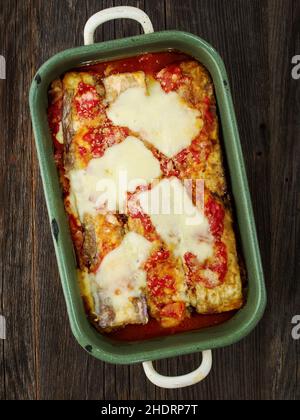 Gebackene Gerichte, Lasagne, gebackene Gerichte, Lasagnen Stockfoto