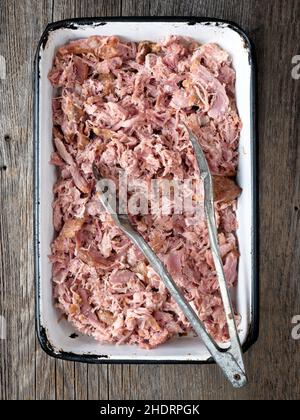 Schweinefleisch, Schweinefleisch, Schweinefleisch Stockfoto