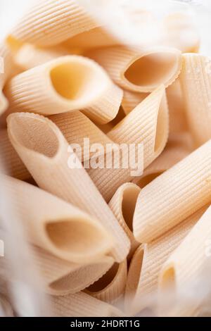 Roh, Nudelsorten, Raws, Noddle-Sorten, Nudelsorten, Pastas Stockfoto