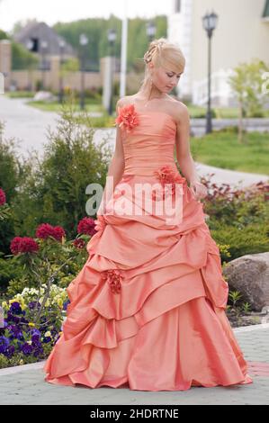 Modell, Ballkleid, Modelle, Ballkleider Stockfoto