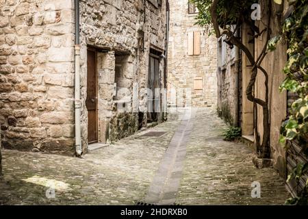 Gasse, Largentière, Gassen, largentières Stockfoto