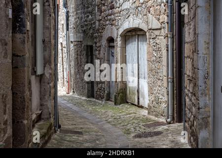 Gasse, Mittelalter, Largentière, Gassen, Mittelalter, largentières Stockfoto