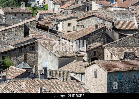 Ziegeldach, Residenzen, südfrankreich, Ziegeldächer, Residenz, südfrankreich, südliches frances Stockfoto