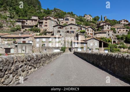 Ardèche, Kanton thueyts, Jaujac Stockfoto