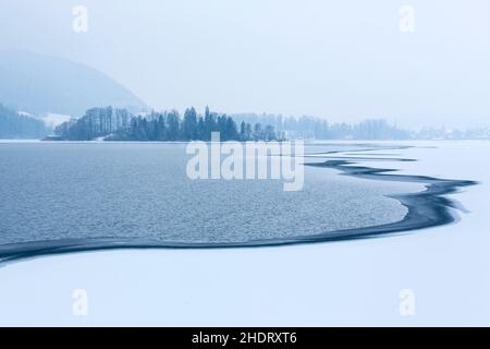 Winter, gefroren, schliersee, Winter, Frozen, Schließen Stockfoto