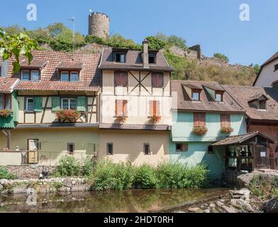 Altstadt, elsass, kaysersberg, alte Städte, Alsaces, Kajsersbergs Stockfoto