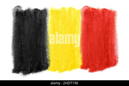 Illustration, Nationalflagge, belgien, Illustrationen, Nationalflaggen, belgisch Stockfoto