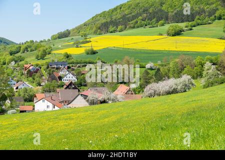 Ländliche Szene, kochrestetten, Land, Landleben, ländlich, Ländliche Szenen Stockfoto