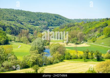 Spring, hohenlohe, hohenlohes Stockfoto