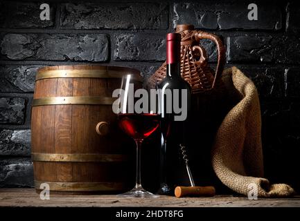 Wein, Rotwein, Weine, Rotweine Stockfoto