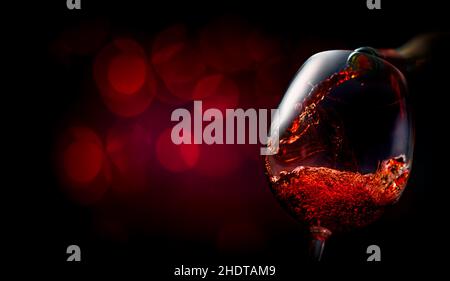 Rotwein, Rotweinglas, Rotweine Stockfoto