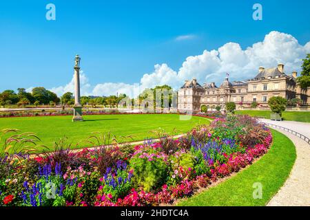 jardin du luxembourg, palais du luxembourg Stockfoto