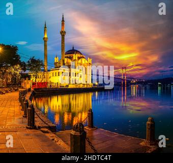 bosporus, istanbul, ortaköy-Moschee, istanbuls, ortaköy-Moscheen Stockfoto