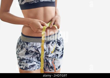 Messung, Abdominalgröße, Abdominalgröße Stockfoto