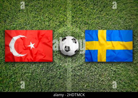 Fußball, schweden, türkei, Fußballer, schweden, Truthähne Stockfoto