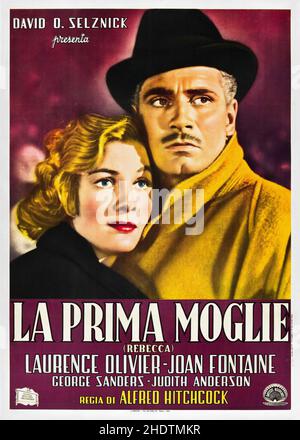 JOAN FONTAINE und LAURENCE OLIVIER in REBECCA (1940), Regie ALFRED HITCHCOCK. Bild: Selznick International Pictures / Album Stockfoto