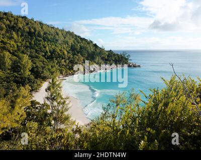 bucht, seychellen, praslin, anse Georgette, Buchten, Praslins Stockfoto