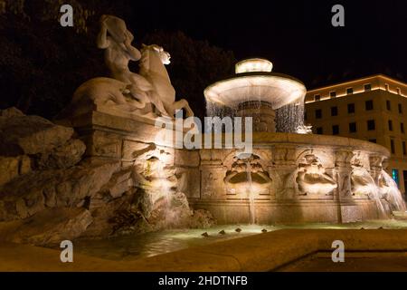 münchen, lenbachplatz, wittelsbacher Brunnen, Munichs, Lenbachplatz Stockfoto