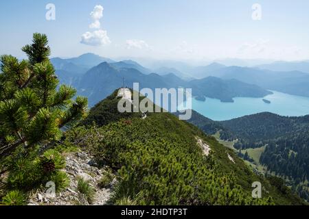 Wanderung, walchensee, Wanderungen, Walchensee Stockfoto