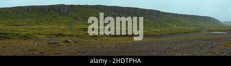 Gerduberg Cliffs auf der Snaefellsnes-Halbinsel, Island, Europa Stockfoto