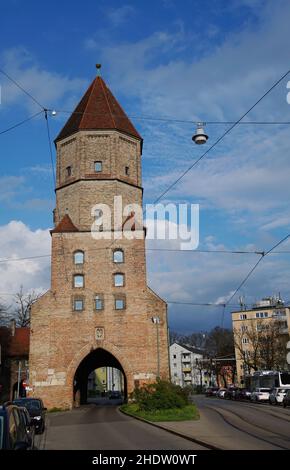 Stadttor, augsburg, Jakobertor, Tore, Augsburgs Stockfoto
