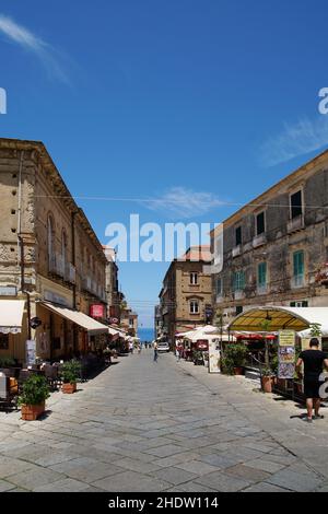 Promenade, tropea, Promenaden, Tropeas Stockfoto