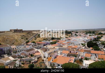 Stadtblick, castro marim, forte de sao sebastiao, Stadtblick Stockfoto