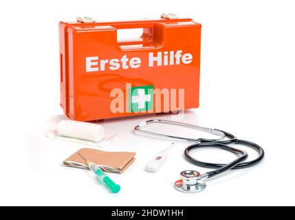 Gesundheitswesen & Medizin, erste Hilfe, erste Hilfe, Gesundheitswesen & Medizin, Gesundheitswesen und Medizin, Erste-Hilfe-Sets, erste-Hilfe-Sets Stockfoto