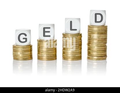 Geld, Münzen, Dollar, Währung, Geld, Münze Stockfoto