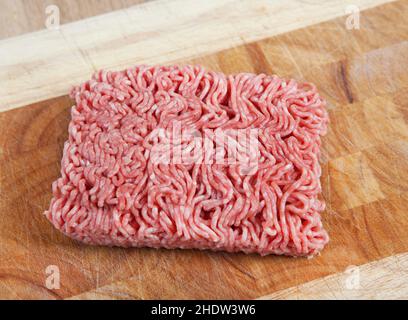 Hackfleisch, Hackfleisch, Hackfleisch, Hackfleisch, Hackfleisch, Hackfleisch, Gemahlene Porks Stockfoto