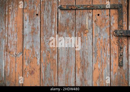 Verwittert, Holztor, Weide, Holztore Stockfoto